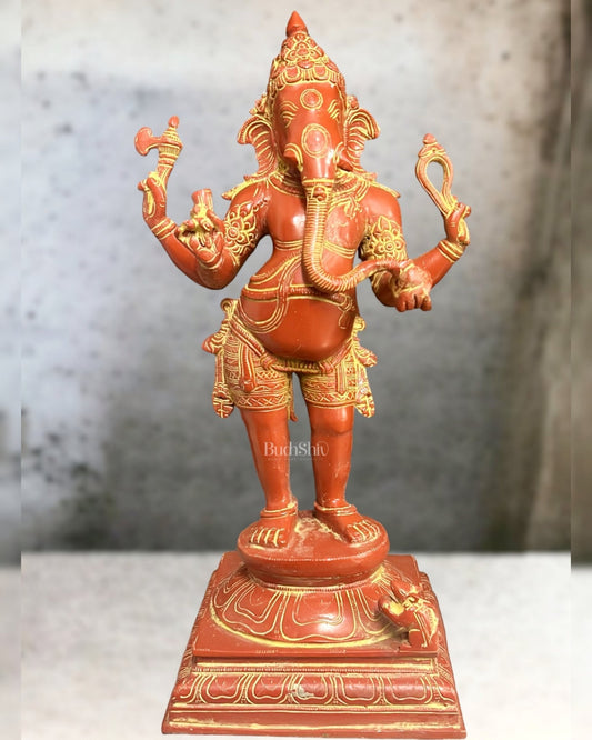 Brass Standing Lord Ganesha Statue - 20 "
