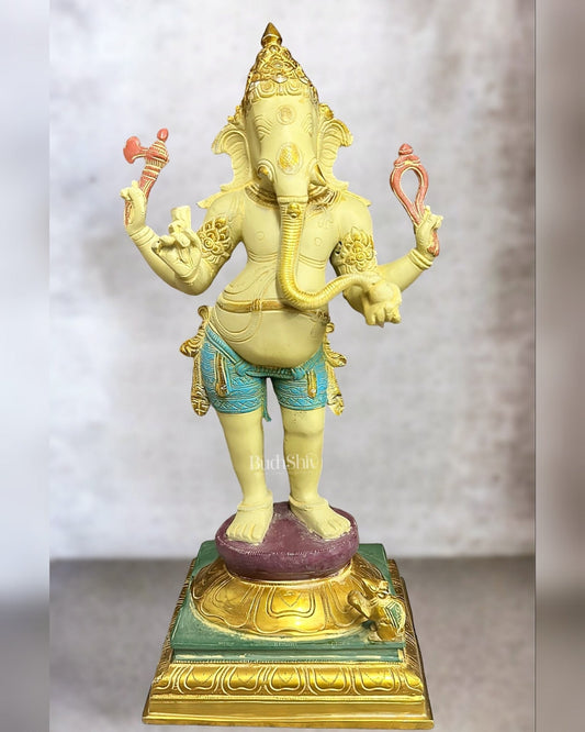 Brass Standing Lord Ganesha Statue - 20 "