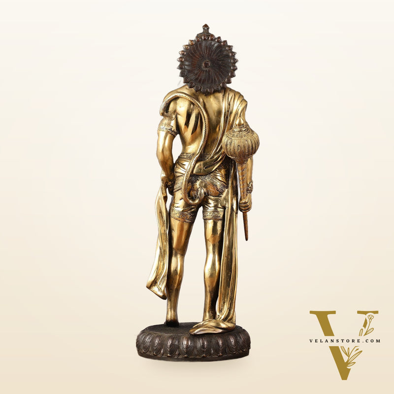 Brass Standing Lord Hanuman idol 24" Height