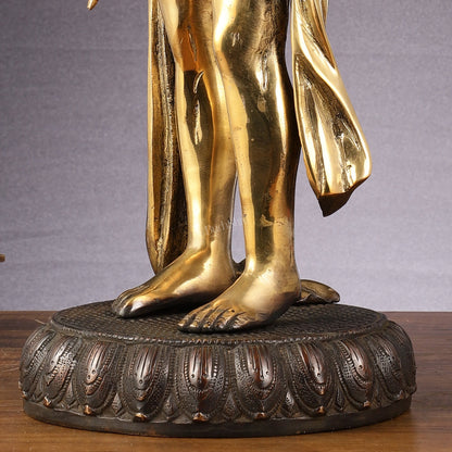 Brass Standing Lord Hanuman idol 24" Height