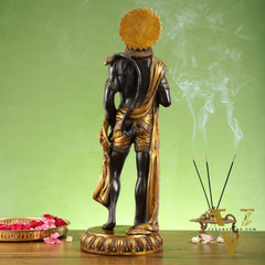 Brass Standing Lord Hanuman Statue 22.5"