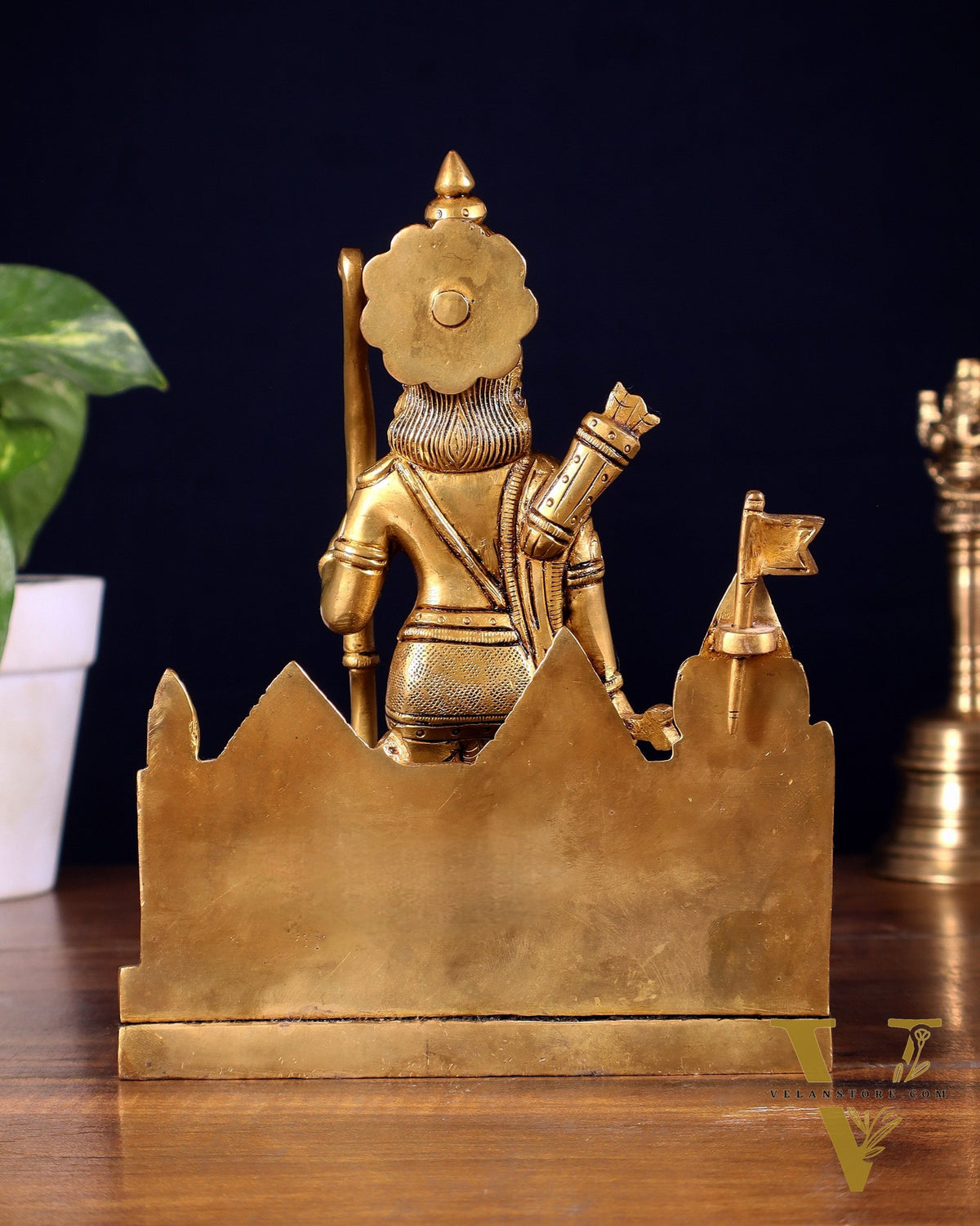 Brass standing Lord Ram idol 8"