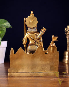 Brass standing Lord Ram idol 8"
