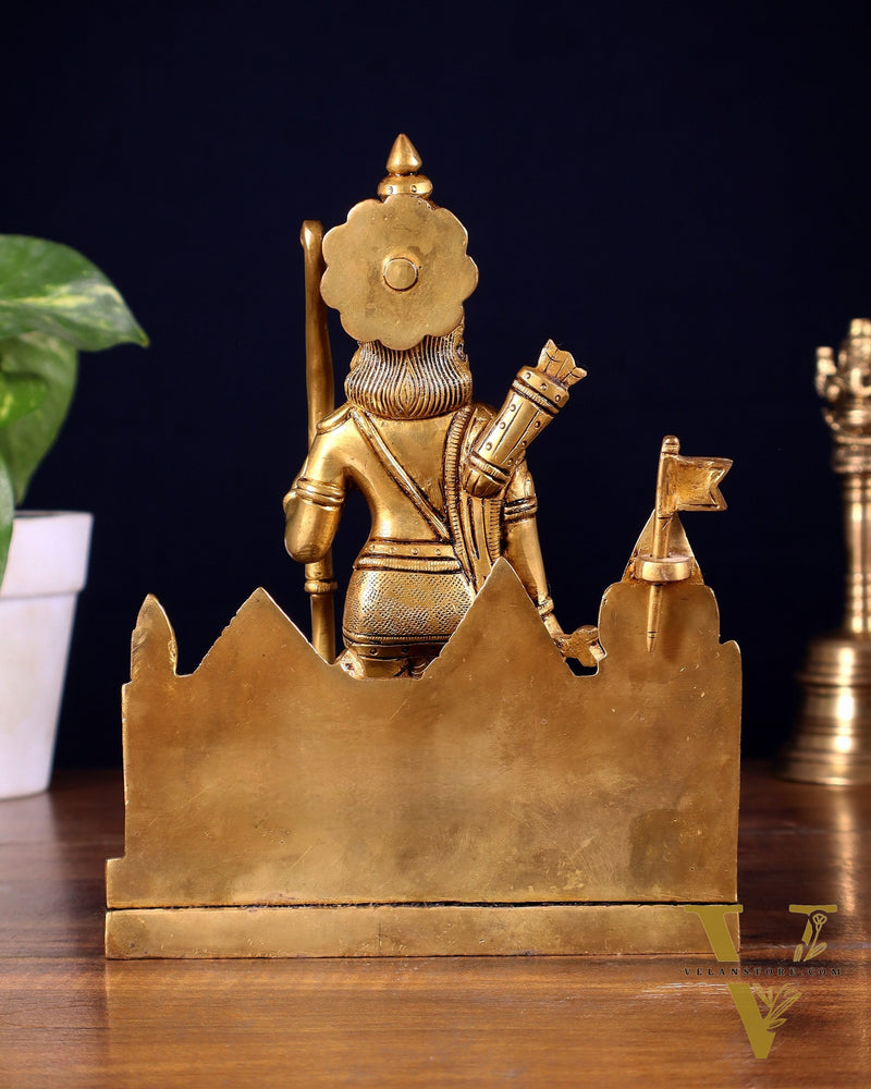 Brass standing Lord Ram idol 8"