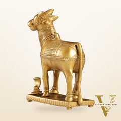 Brass Standing Nandi statue 6"