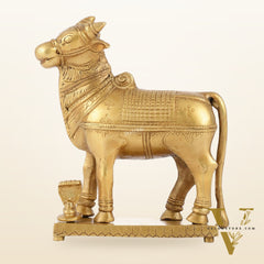 Brass Standing Nandi statue 6"