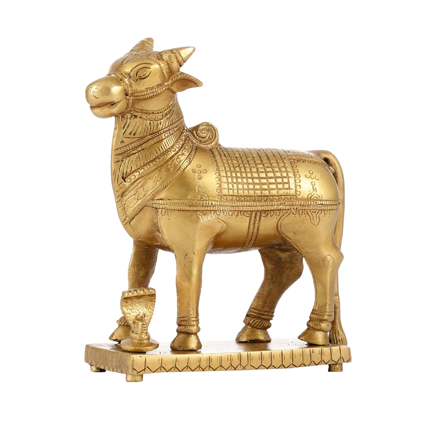 Brass Standing Nandi statue 6"