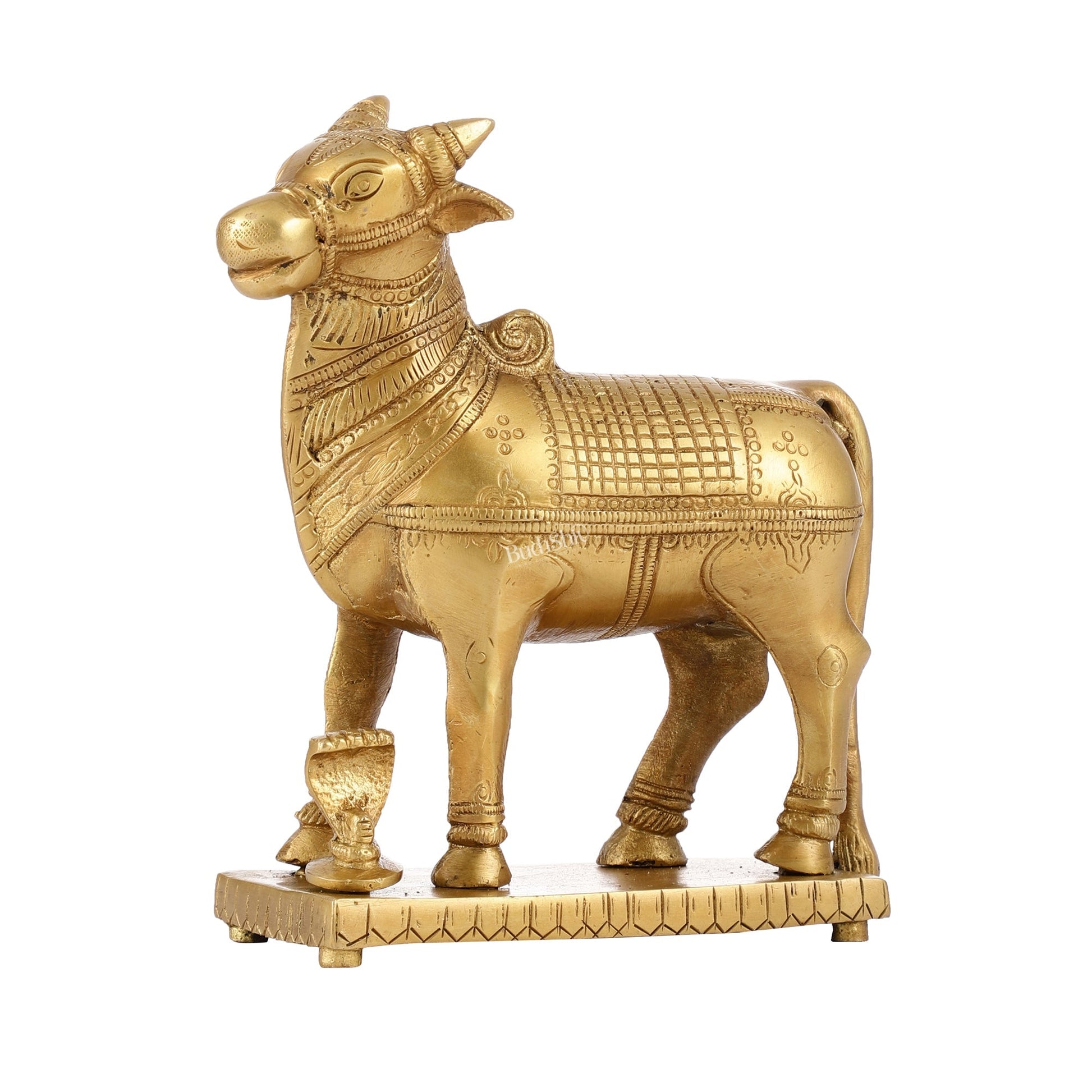 Brass Standing Nandi statue 6"