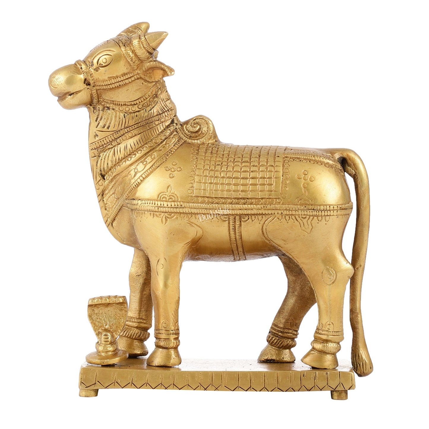 Brass Standing Nandi statue 6"