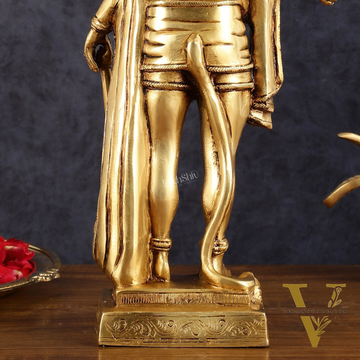Brass Standing Panchmukhi Hanuman idol 14"