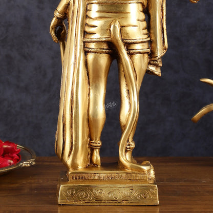 Brass Standing Panchmukhi Hanuman idol 14"