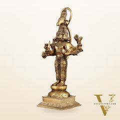 Brass Standing Panchmukhi Hanuman Statue 22 inch