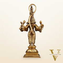 Brass Standing Panchmukhi Hanuman Statue 22 inch