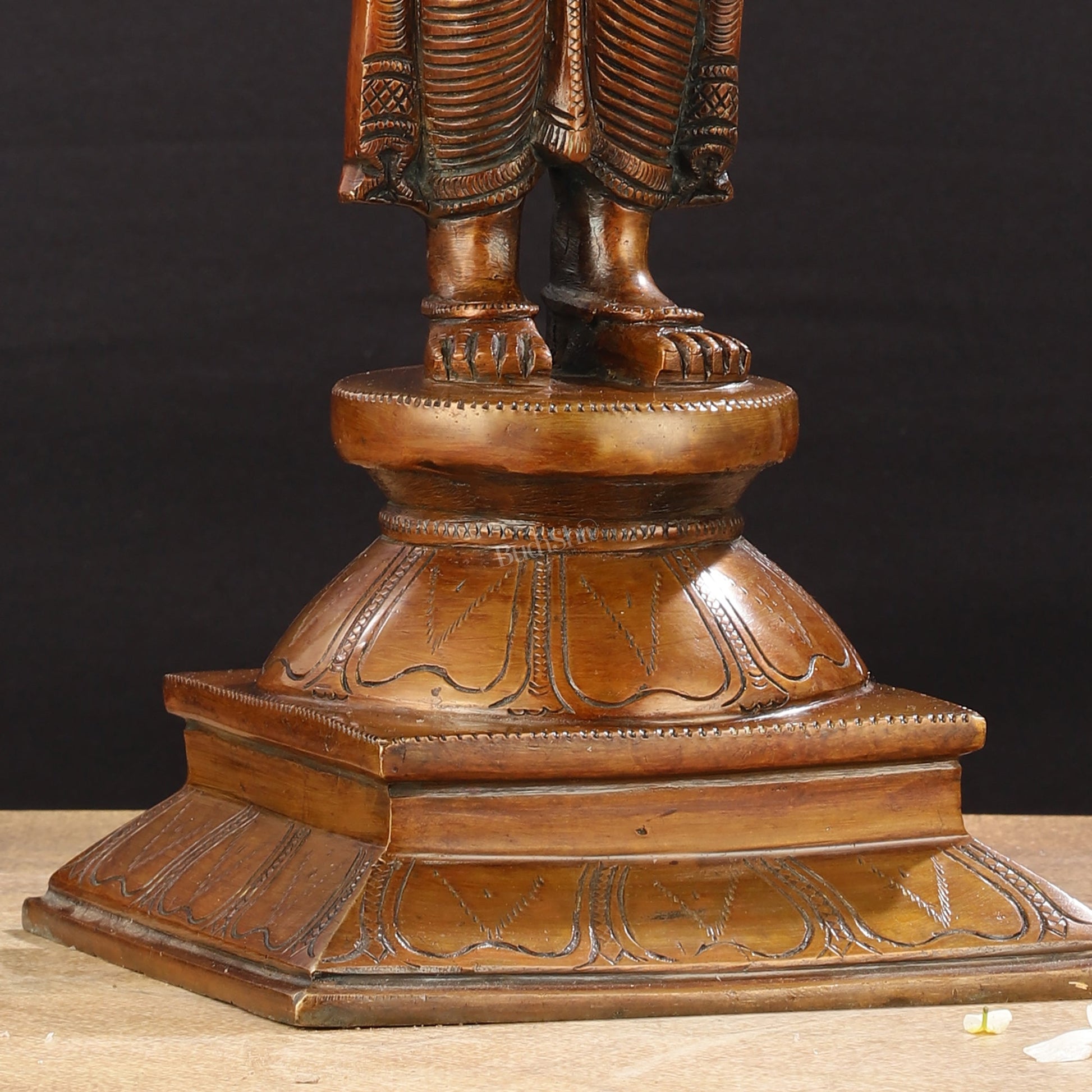 Brass standing Parvati idol 16 inch antique chola design