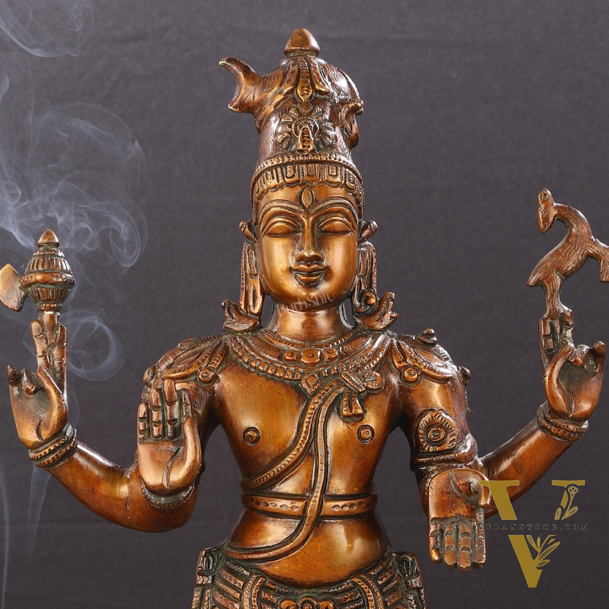 Brass Standing Shiva Pashupatinath Statue 18 inch