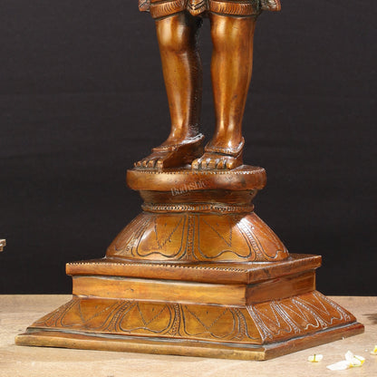 Brass Standing Shiva Pashupatinath Statue 18 inch