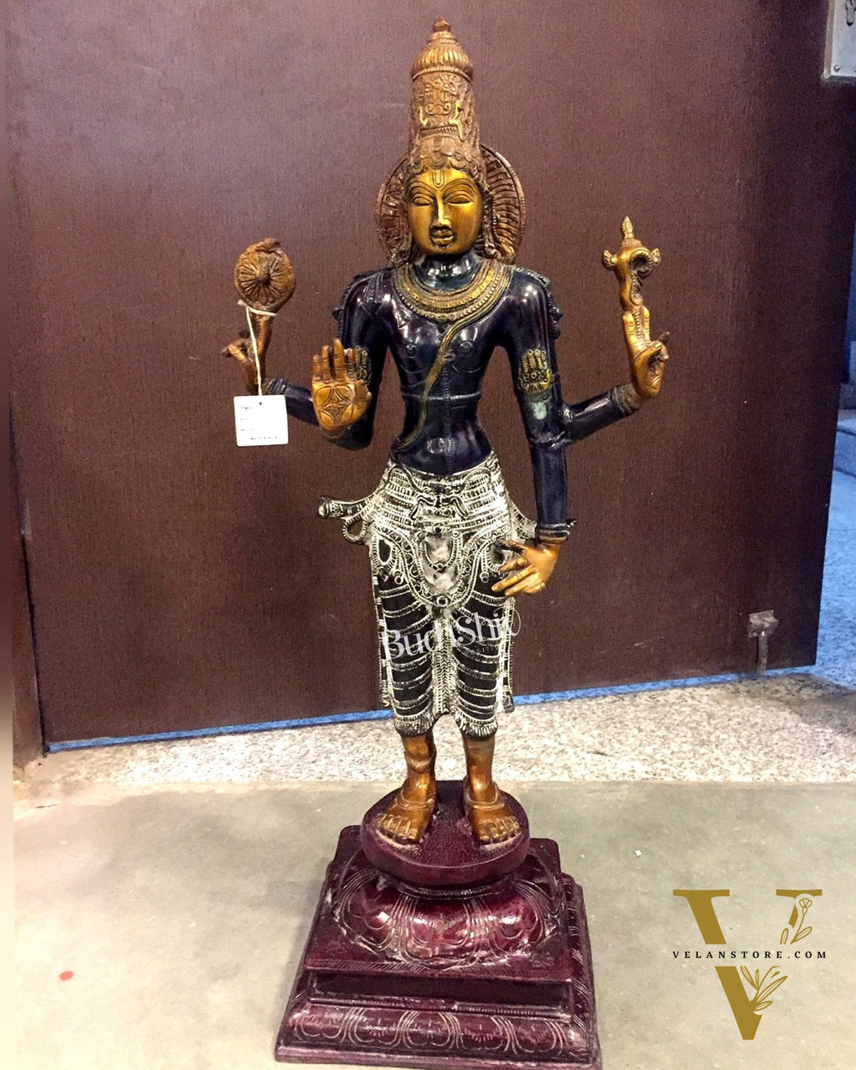 Brass Standing Vishnu 30"