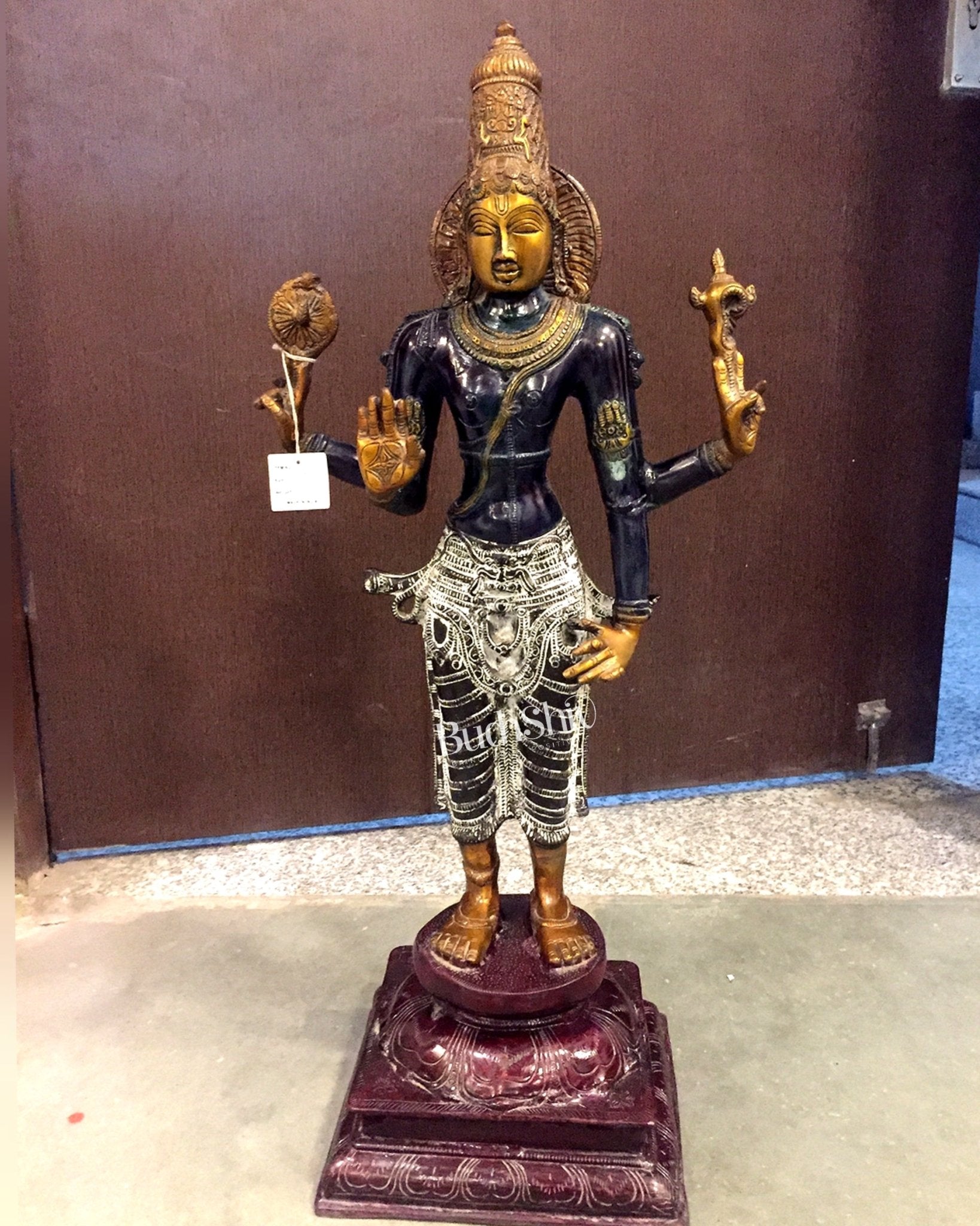 Brass Standing Vishnu 30"
