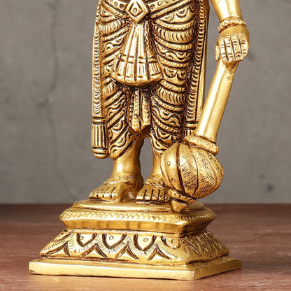 Brass standing Vishnu lakshmi superfine idols 8 inch