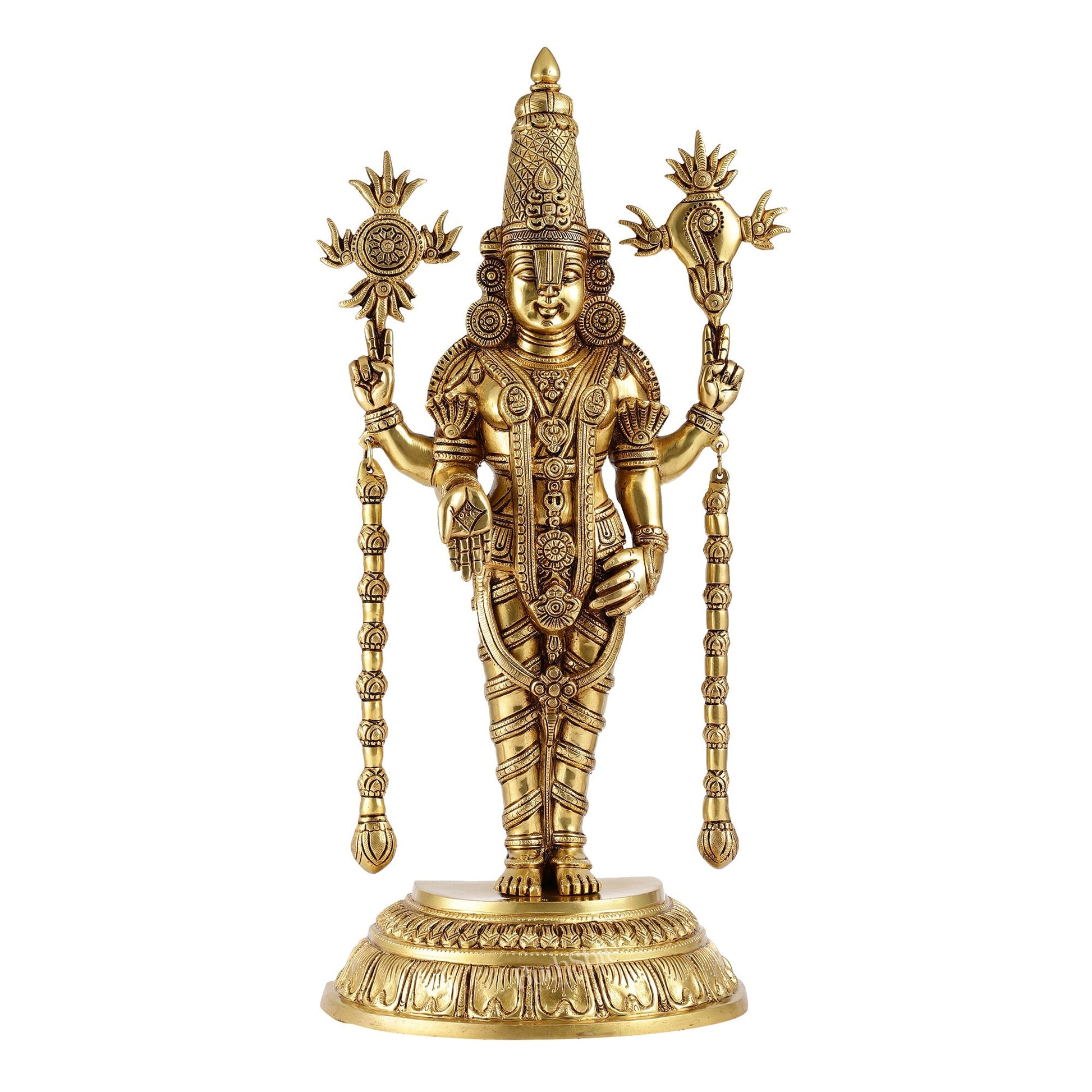 Exquisite 24-Inch Lord Tirupati Balaji Brass Statue