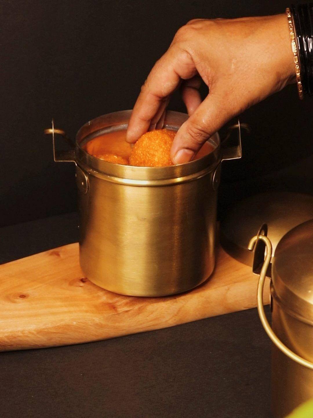 Brass Storage Container Antique