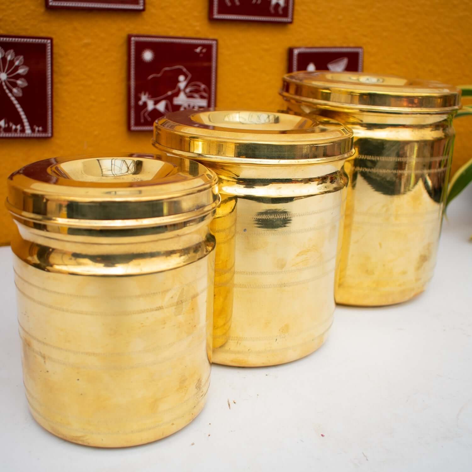 Brass Storage Containers (With Tin Coating)