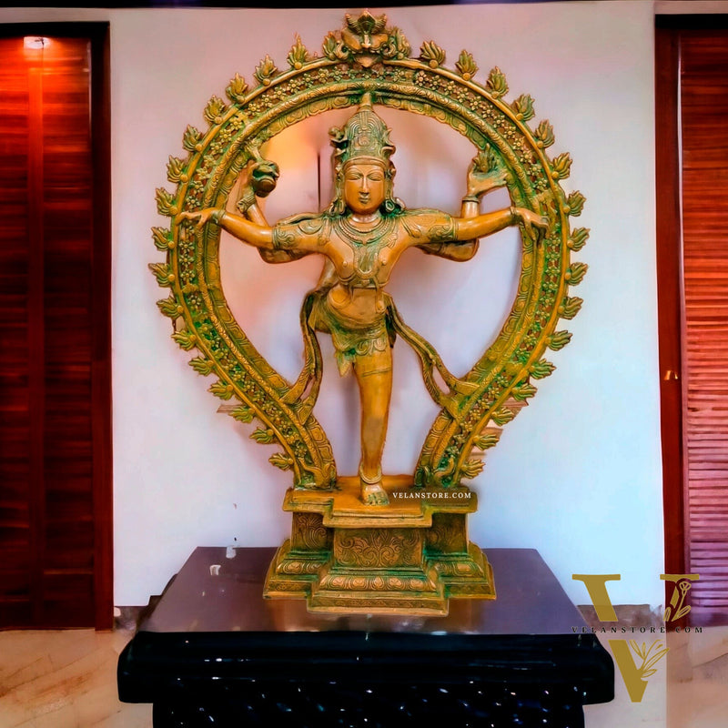 Brass Super fine Nataraja in Natarajasana 35"