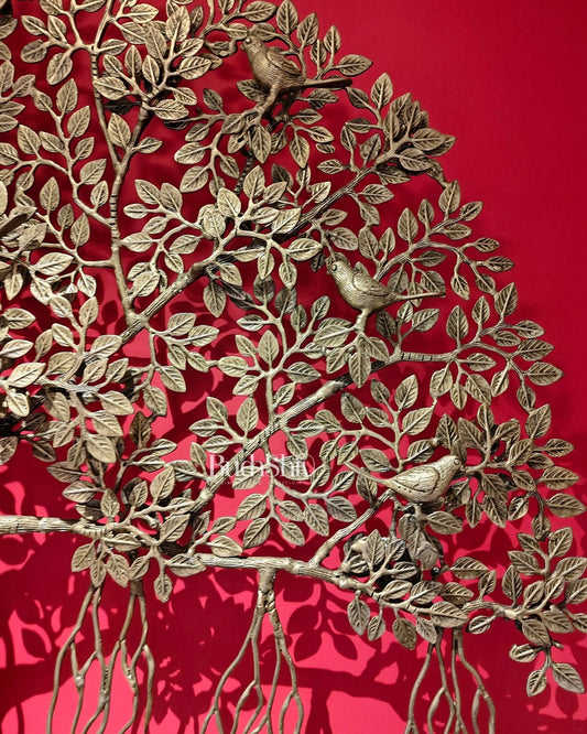 Brass Superfine 3D Kalpavriksha wall hanging tree 44 inch