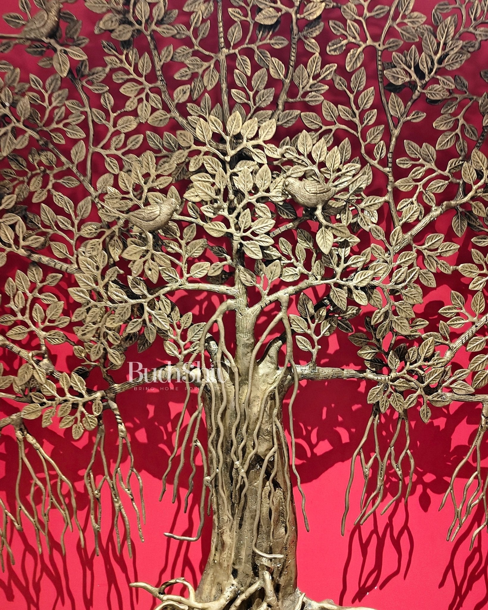 Brass Superfine 3D Kalpavriksha wall hanging tree 44 inch