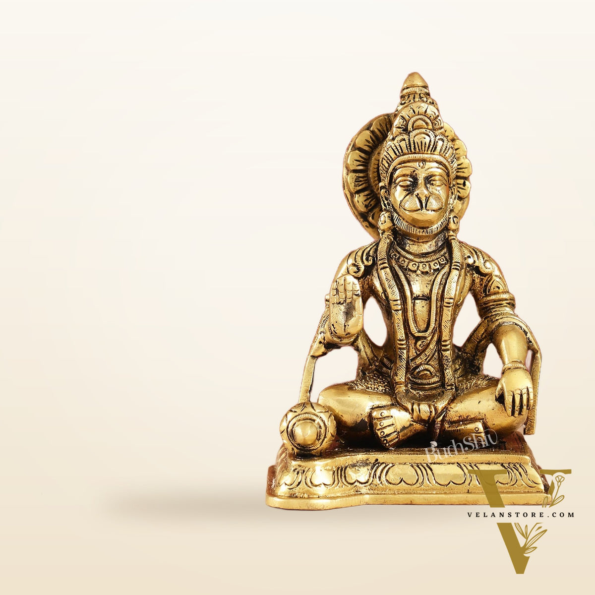 Brass superfine Aashirwaad Lord Hanuman murti 6.5 inch