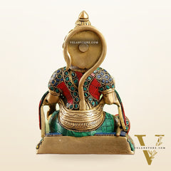Brass superfine Aashirwaad Lord Hanuman murti 6.5 inch
