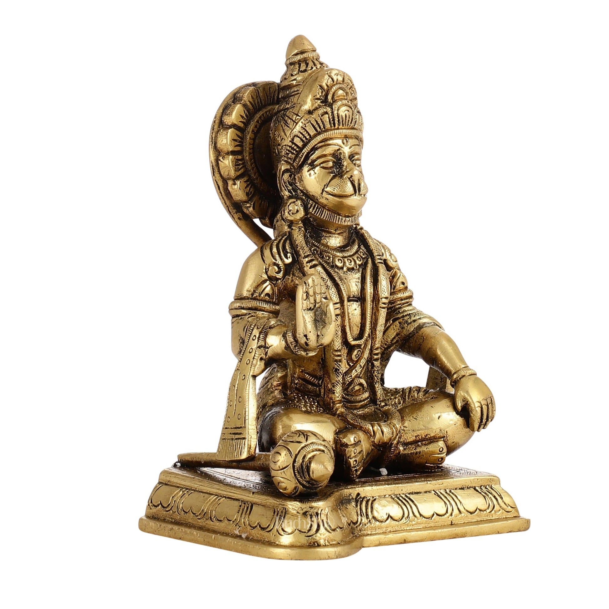 Brass superfine Aashirwaad Lord Hanuman murti 6.5 inch