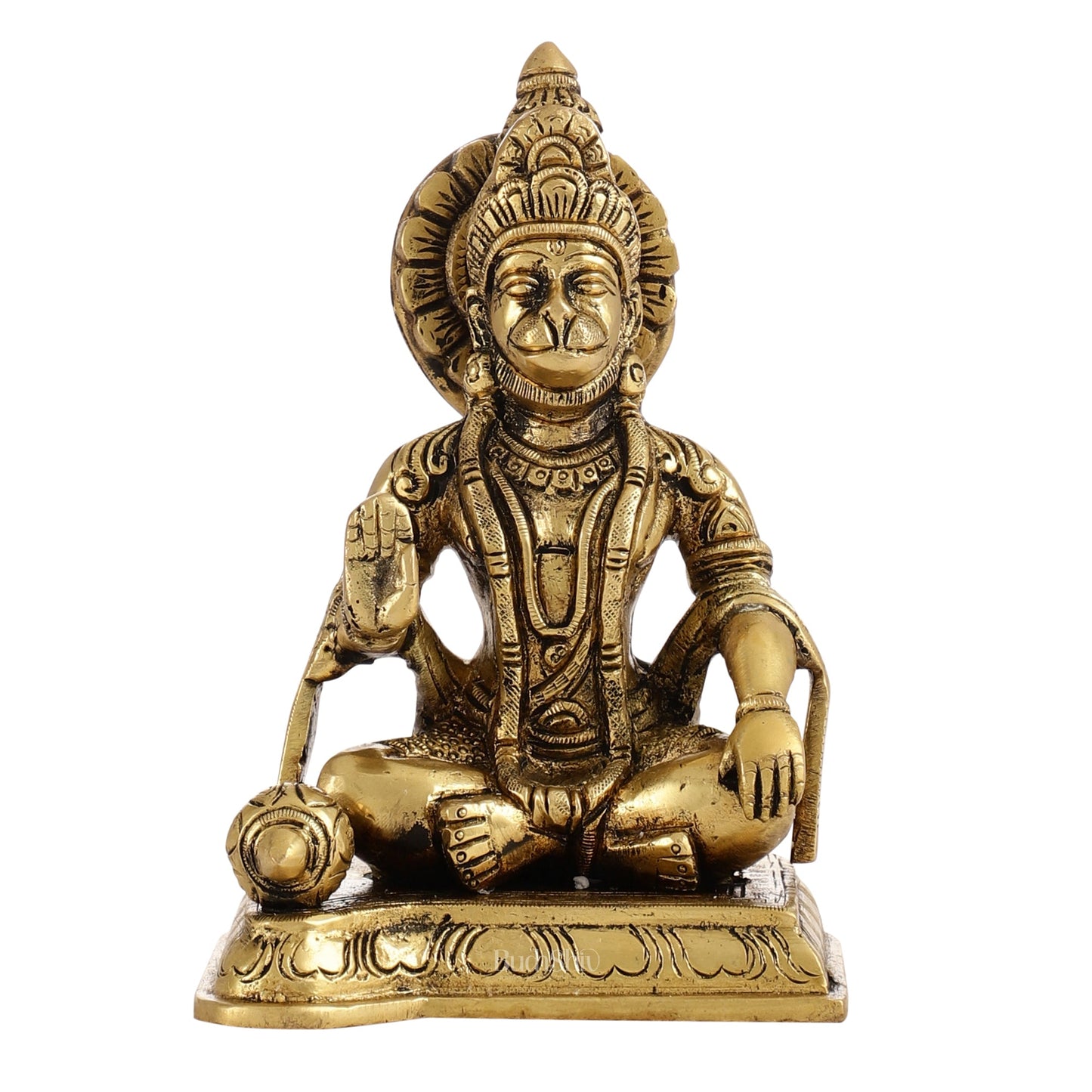Brass superfine Aashirwaad Lord Hanuman murti 6.5 inch