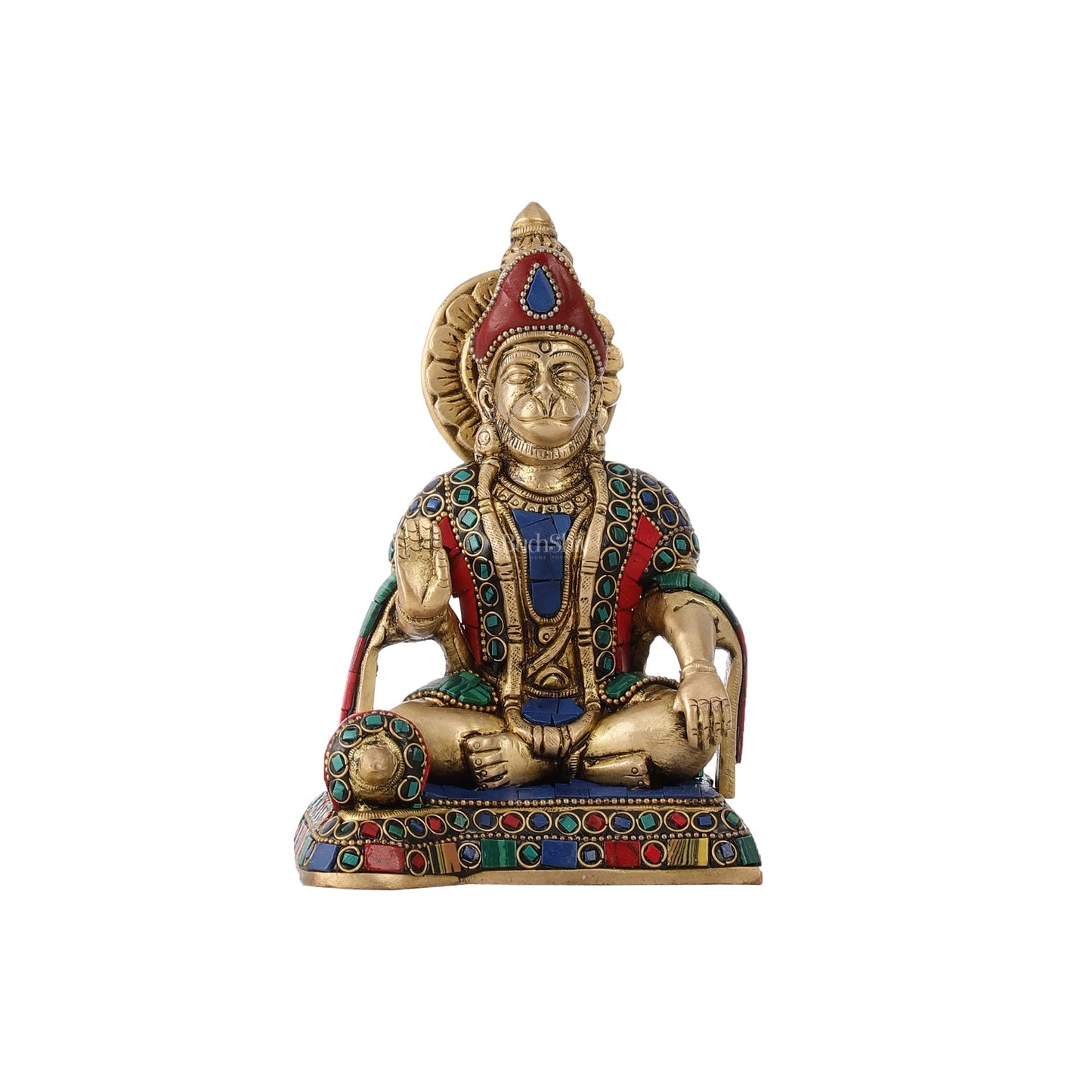 Brass superfine Aashirwaad Lord Hanuman murti 6.5 inch
