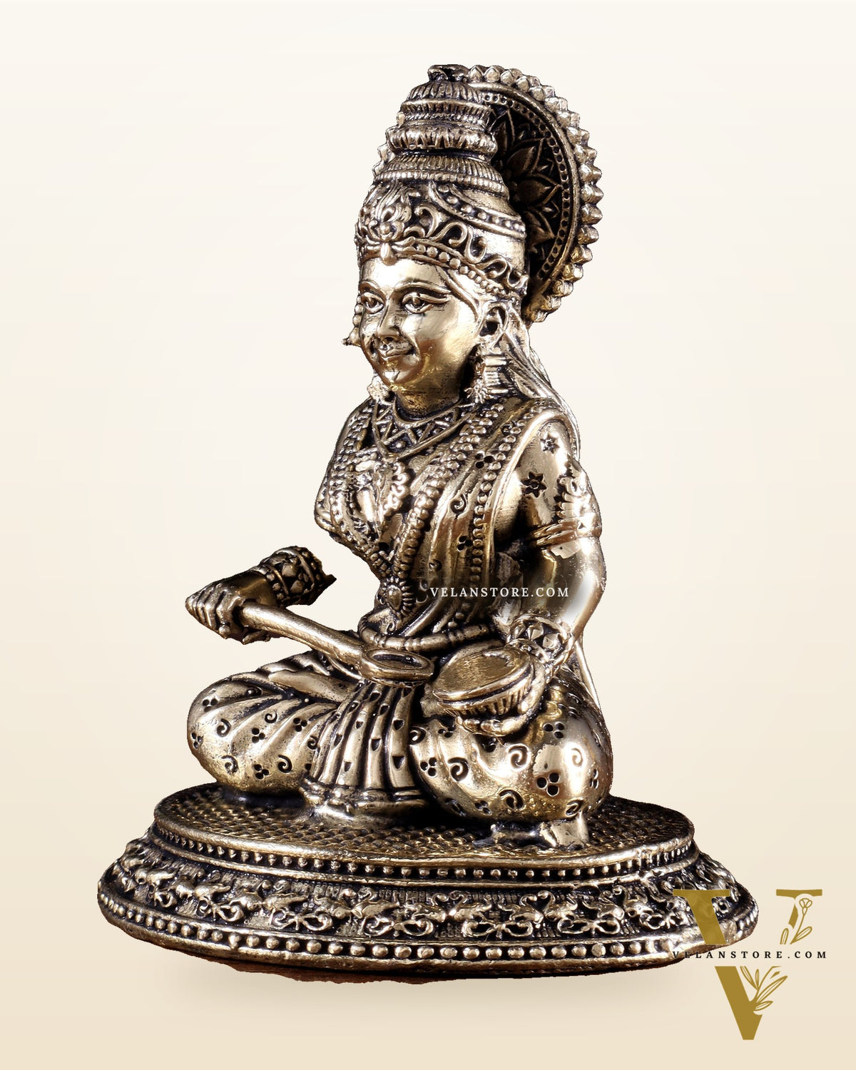 Brass Superfine Annapurna Devi Idol – 3.5 Inch