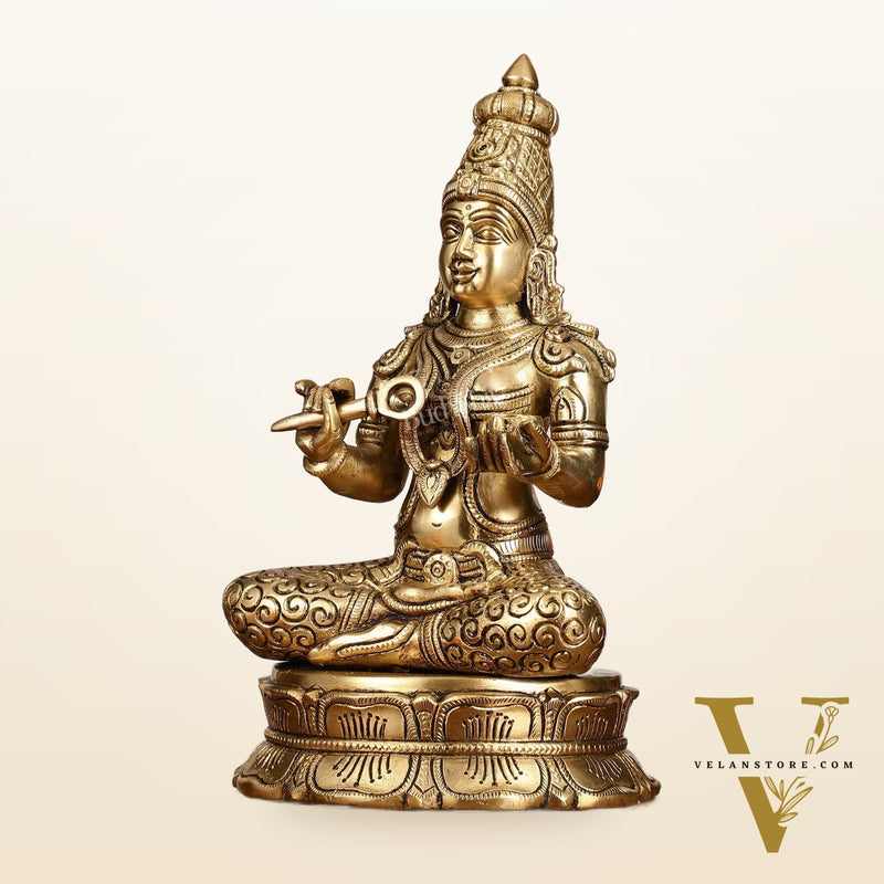 Brass Superfine Annapurna/Annapoorna Ma Idol - 11.5 Inch