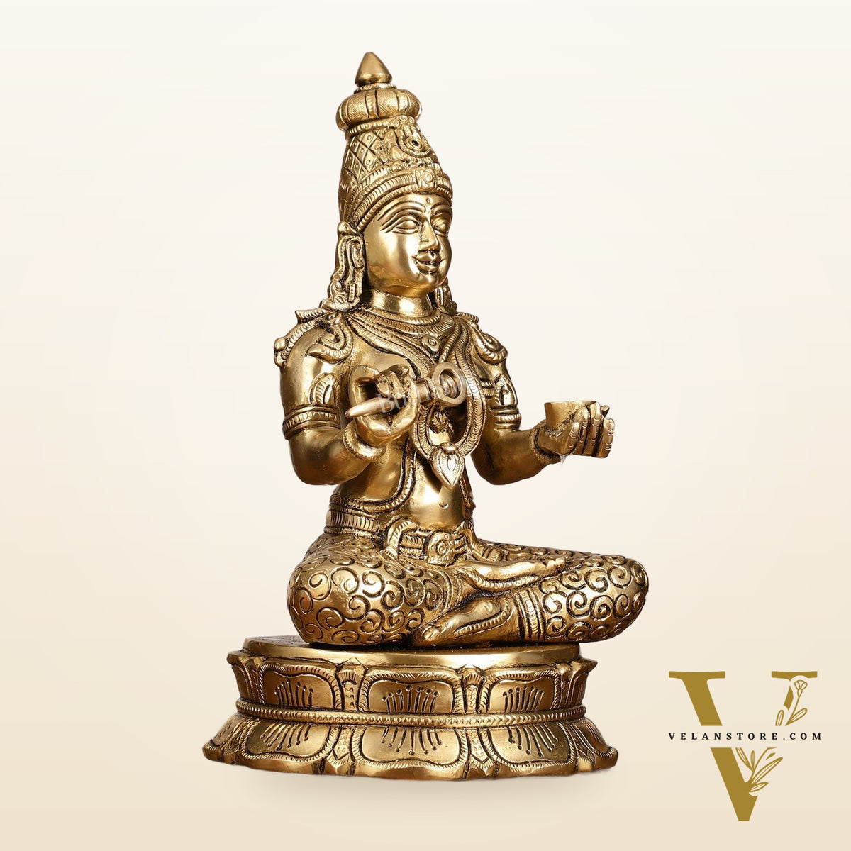 Brass Superfine Annapurna/Annapoorna Ma Idol - 11.5 Inch