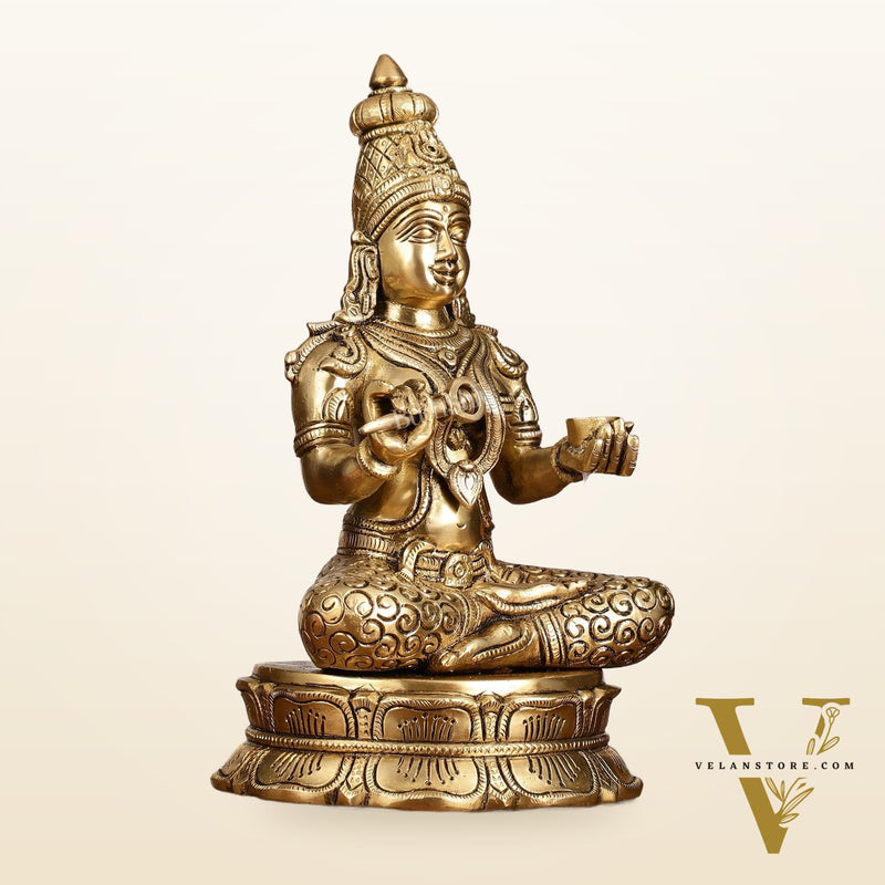 Brass Superfine Annapurna/Annapoorna Ma Idol - 11.5 Inch