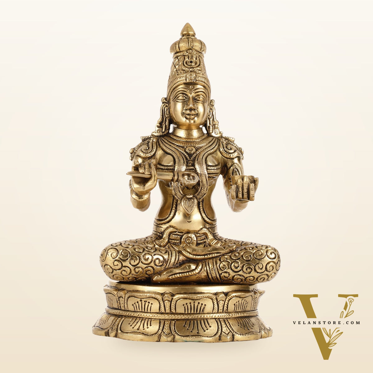 Brass Superfine Annapurna/Annapoorna Ma Idol - 11.5 Inch