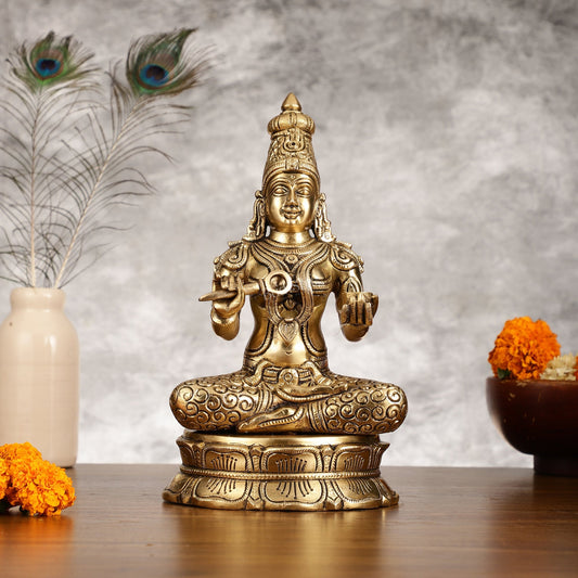 Brass Superfine Annapurna/Annapoorna Ma Idol - 11.5 Inch