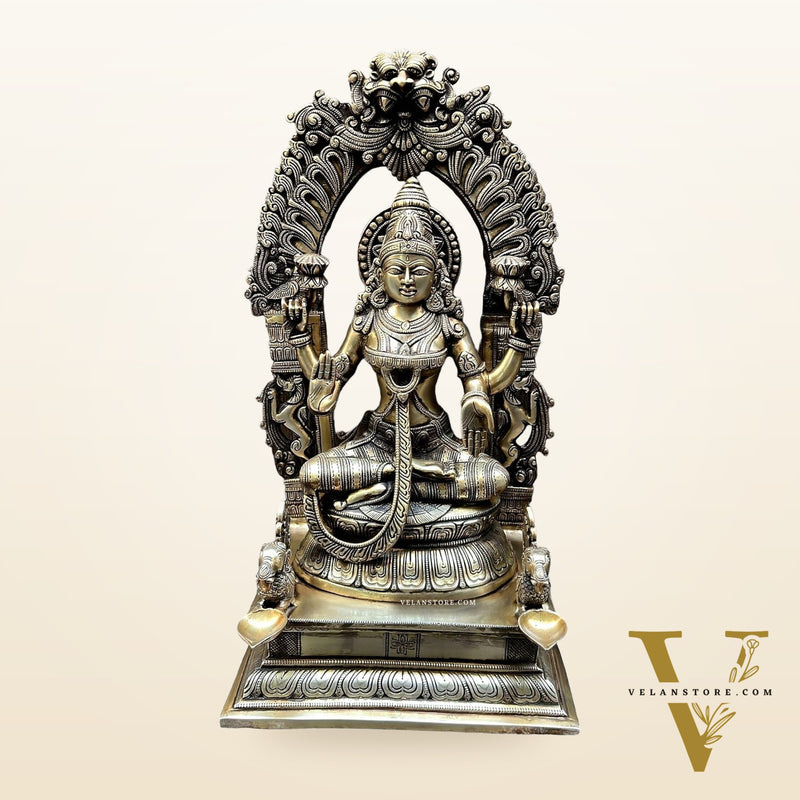 Brass Superfine Antique Lakshmi Statue 24"