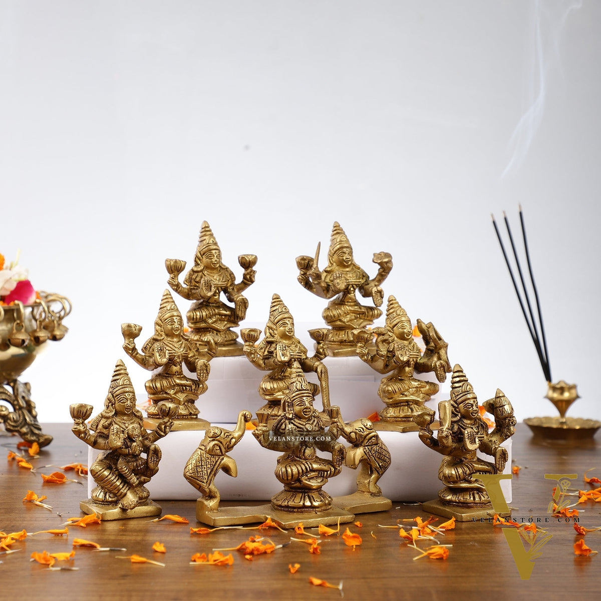 Brass Superfine Ashtalakshmi idols 3.5 inch
