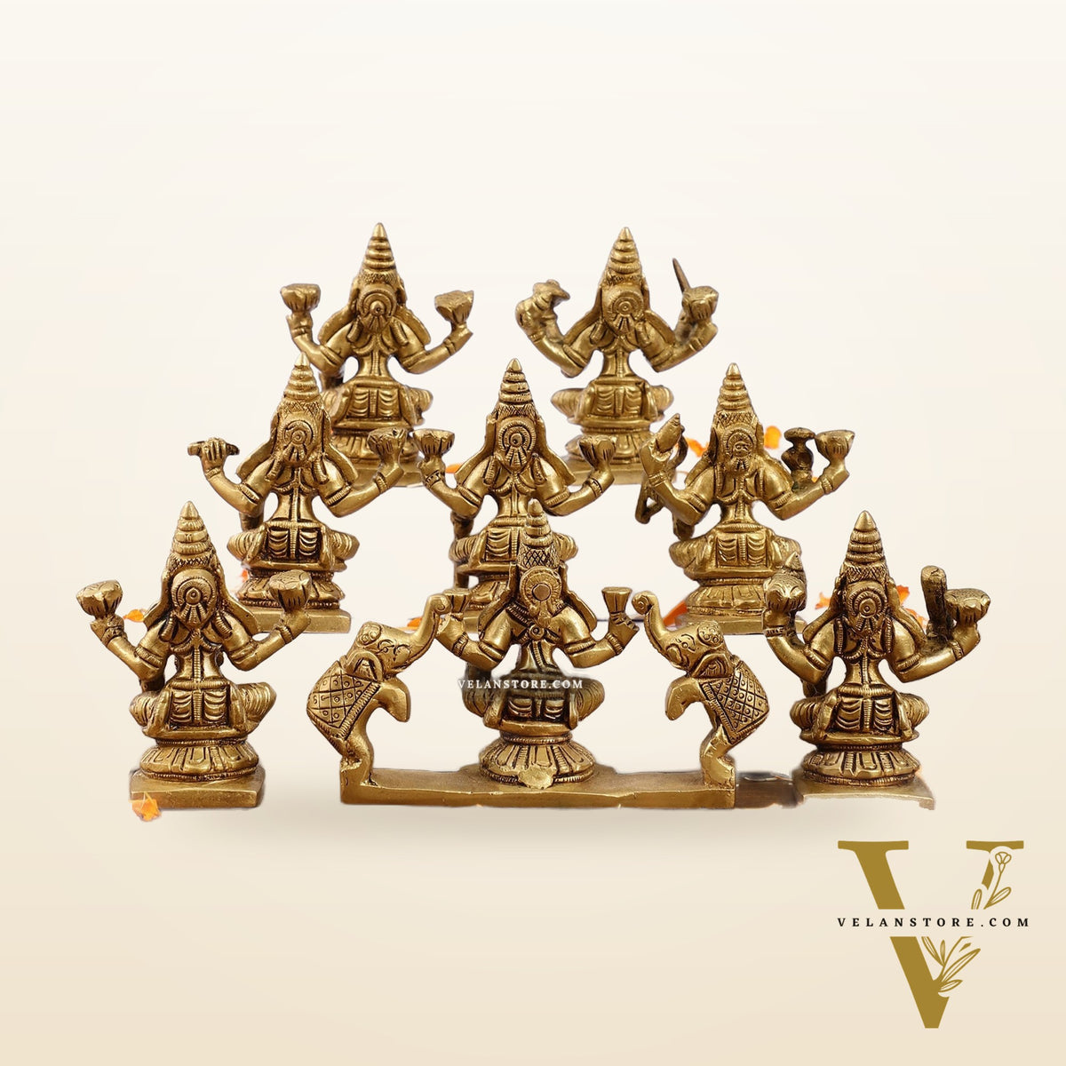Brass Superfine Ashtalakshmi idols 3.5 inch