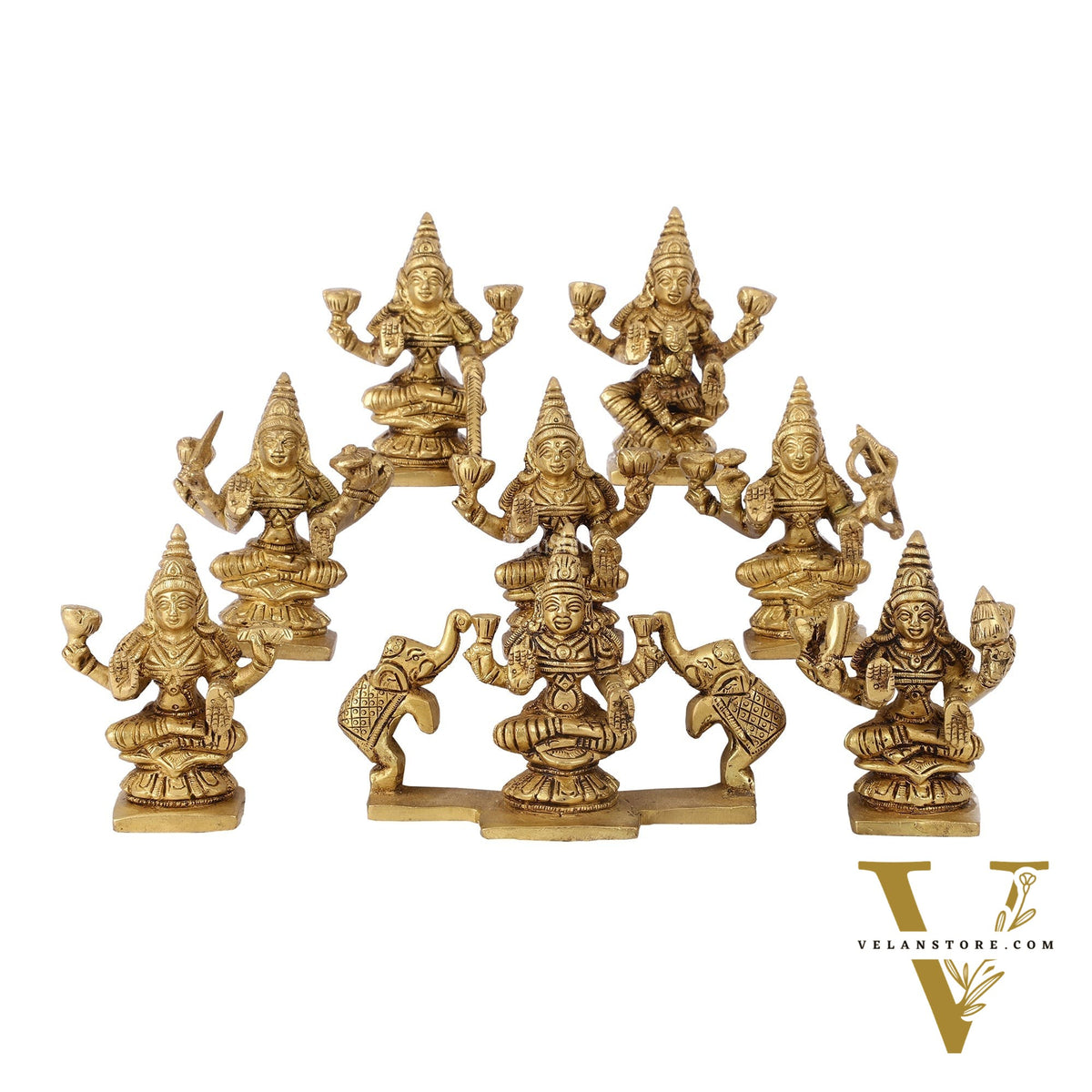 Brass Superfine Ashtalakshmi idols 3.5 inch