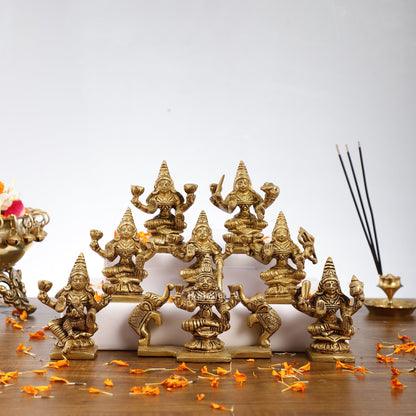 Brass Superfine Ashtalakshmi idols 3.5 inch