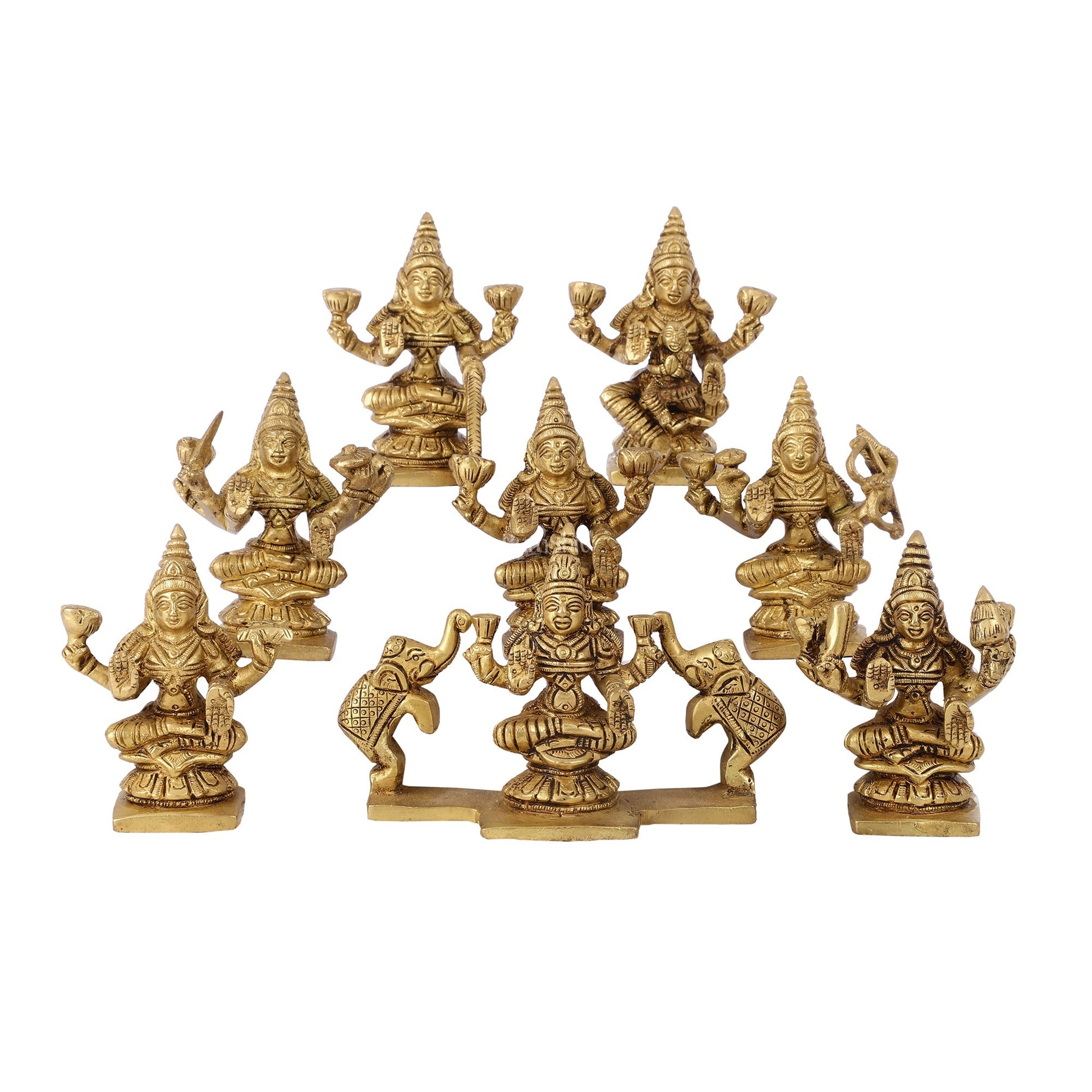 Brass Superfine Ashtalakshmi idols 3.5 inch