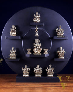 Brass Superfine Ashtalakshmi Idols with Mahalakshmi on MDF Panel 20 inch