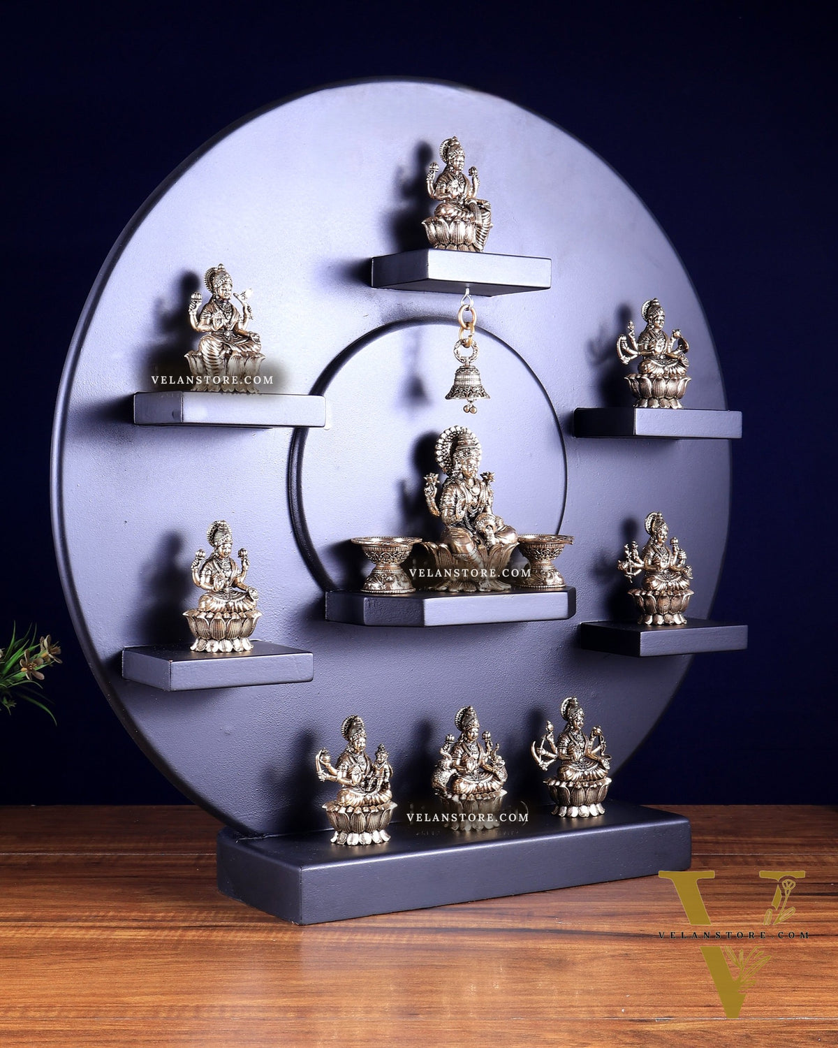 Brass Superfine Ashtalakshmi Idols with Mahalakshmi on MDF Panel 20 inch