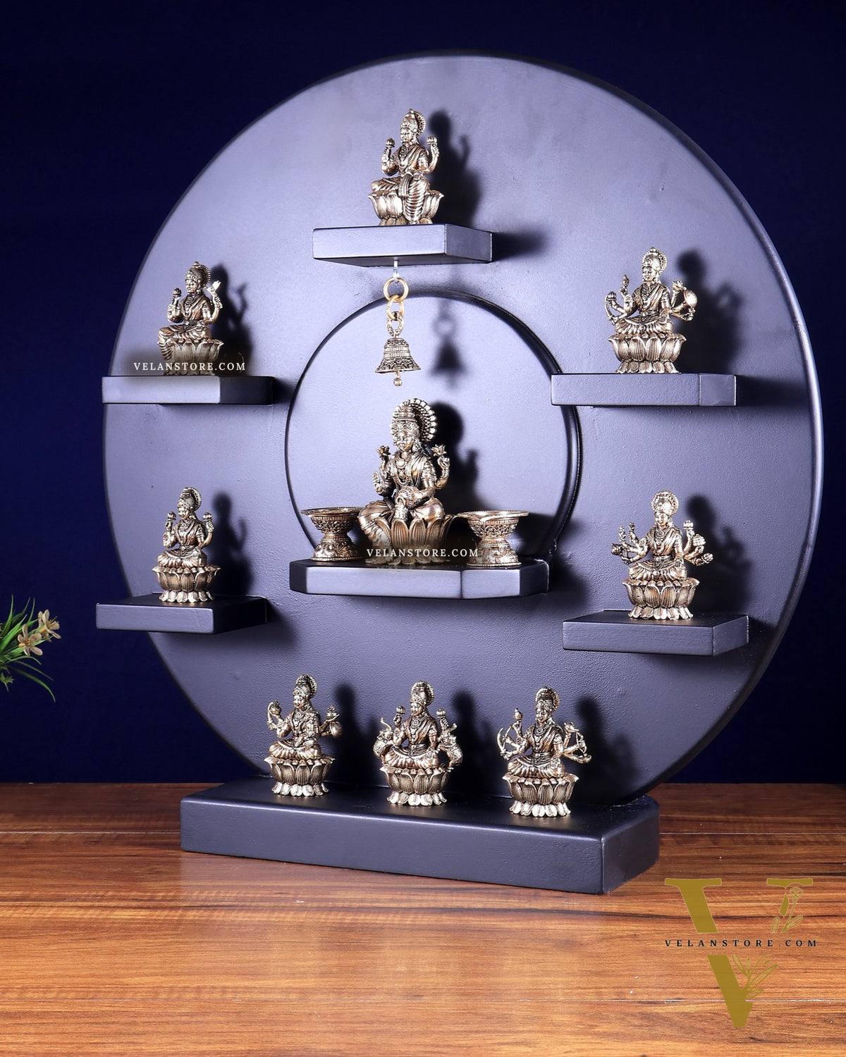 Brass Superfine Ashtalakshmi Idols with Mahalakshmi on MDF Panel 20 inch