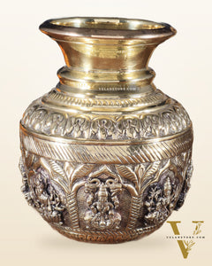 Brass Superfine Ashtalakshmi Kalash | Intricately Handcrafted